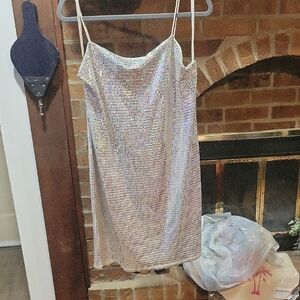GeeGee Holographic Sequin Dress